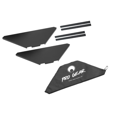 Omnitronic Hoekplaten Zwart voor DJ booths met tas set (2 stuks)