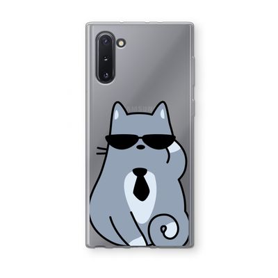 Cool cat: Samsung Galaxy Note 10 Transparant Hoesje