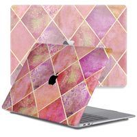 Lunso MacBook Air 13 inch M1 (2020) cover hoes - case - Diamond Rose