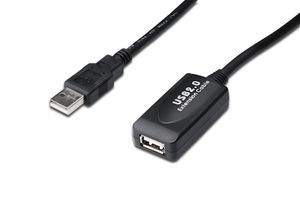 Digitus USB 2.0 25m USB-kabel USB A Zwart