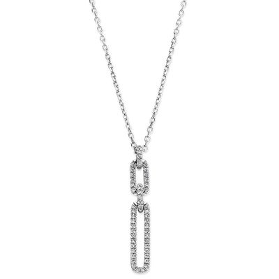 Ketting witgoud-diamant 0.12 ct Hsi 40-42 cm