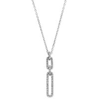 Ketting witgoud-diamant 0.12 ct Hsi 40-42 cm - thumbnail