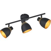 LED Plafondspot - Trion Blado - E14 Fitting - 3-lichts - Rechthoek - Mat Zwart - Metaal