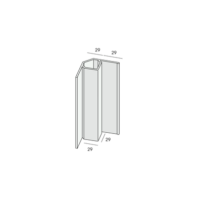 Keralit Inwendig hoekprofiel Grafietzwart (2827) Keralit Inwendig hoekprofiel Grafietzwart (2827)