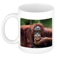 Foto mok gekke orangoetan mok / beker 300 ml - Cadeau apen liefhebber - thumbnail