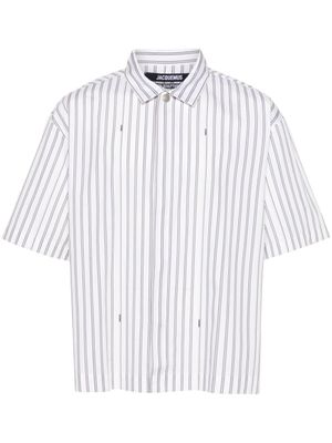 Jacquemus chemise en coton à rayures - Blanc