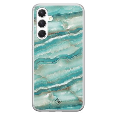 Samsung Galaxy A54 siliconen hoesje - Mamer azuurblauw