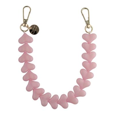 Telefoonkoord Heart - Babyroze - Goud Telefoonkoord Heart - Babyroze - Goud