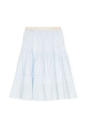 Aigner Kids jupe en popeline à bande logo - Bleu