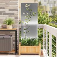 Tuin decoratief paneel Zilver 50 x 140 cm Gegalvaniseerd staal