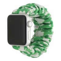 Apple Watch Nylon Scrunchie Band - Klaver Groen - 44, 45, 46 & 49mm - SM Apple Watch Nylon Scrunchie Band - Klaver Groen - 44, 45, 46 & 49mm - SM