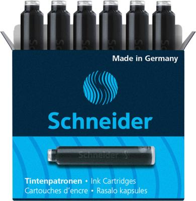 6 Inktpatronen Schneider zwart