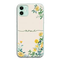 Gele bloemen: iPhone 11 Transparant Hoesje