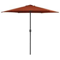 VidaXL Parasol met aluminium paal 270x246 cm terracottakleurig