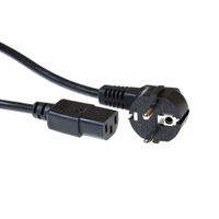 ACT AK5145 230V Stroomkabel Randaarde Stekker CEE7/7 Male (Haaks)/C13 Zwart - 50 cm