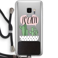 I love cacti: Samsung Galaxy S9 Transparant Hoesje met koord