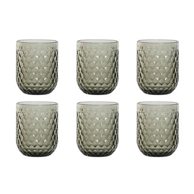Glazenset Home ESPRIT Grijs Kristal 240 ml (6 Stuks)