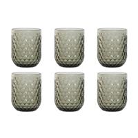 Glazenset Home ESPRIT Grijs Kristal 240 ml (6 Stuks)