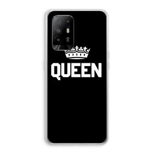 Queen zwart: Oppo A94 5G Transparant Hoesje