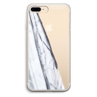 Gestreepte marmer: iPhone 7 Plus Transparant Hoesje