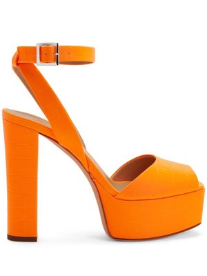 Giuseppe Zanotti sandales Betty à plateforme 120 mm - Orange