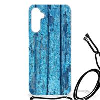Samsung Galaxy A14 5G Stevig Telefoonhoesje Wood Blue