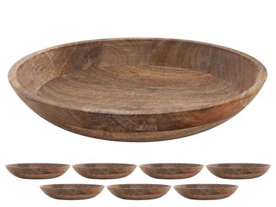 Isabella - schalen - natuurlijk hout - rond - ø25 o. 30cm H6cm