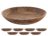 Isabella - schalen - natuurlijk hout - rond - ø25 o. 30cm H6cm