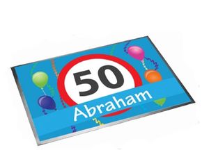 Deurmat/buitenmat Abraham 50 jaar 40 x 60 cm   -