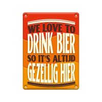 Paperdreams Tekstbord metaal - we love to drink bier