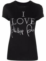 Philipp Plein t-shirt à ornements en cristal - Noir