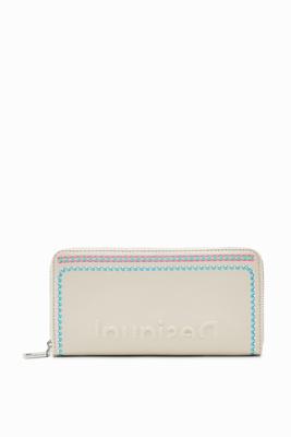 Grote portemonnee met borduursels - WHITE - U