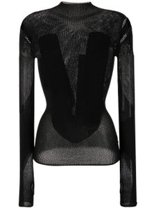 Dion Lee haut à découpes - Noir
