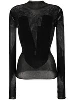 Dion Lee haut à découpes - Noir