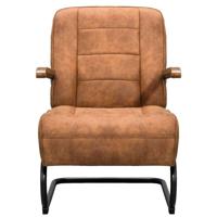 Leen Bakker - Fauteuil Ivar - Stof - Cognac - Stof/Polyester - Bruin - 81x64x88 Cm