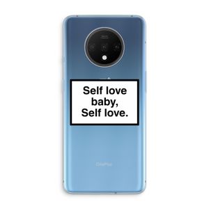 Self love: OnePlus 7T Transparant Hoesje