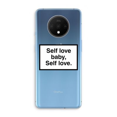 Self love: OnePlus 7T Transparant Hoesje