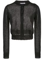 Brunello Cucinelli cardigan crop brodé de sequins - Noir