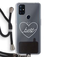 Best heart pastel: OnePlus Nord N10 5G Transparant Hoesje met koord