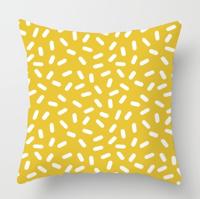 2 stuks 45x45cm geel gestreepte kussensloop geometrische gooien kussen kussensloop afdrukken Cushion kussen zaak slaapkamer Office grootte: 450 * 450