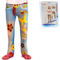 Stretch legging flower power kinderen | 24 stuks
