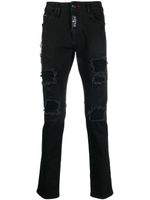 Philipp Plein jean slim à finitions effilochées - Noir - thumbnail