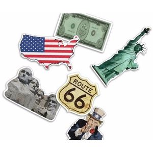 24x stuks Confetti Amerika USA thema versiering   -