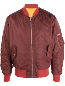 Diesel veste zippée à patch logo - Rouge