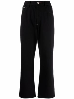 Philipp Plein jean Iconic Plein ample - Noir
