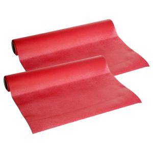 Cosy & Trendy Tafelloper - 2x - papier - rood - 480 x 40 cm