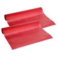 Cosy & Trendy Tafelloper - 2x - papier - rood - 480 x 40 cm - thumbnail