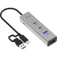 i-tec CAHUBMETAL2A2CPD USB-combi-hub Zilver