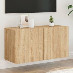 Tv-meubel wandgemonteerd 80x30x41 cm sonoma eikenkleurig