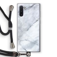 Witte marmer: Samsung Galaxy Note 10 Transparant Hoesje met koord